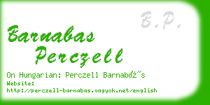 barnabas perczell business card